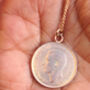 Solid Gold English Farthing Necklace, thumbnail 8 of 8