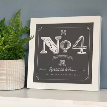 Framed New Home House Number Print, 2 of 3