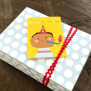 Mini Party Horn Birthday Card, 4 of 5