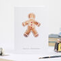 Gingerbread Man Christmas Card Pack Of Four, thumbnail 1 of 4