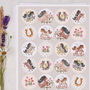 Horse Stickers, Children's 24 Sticker Sheet With Cute Equestrian And Pony Design, thumbnail 1 of 2