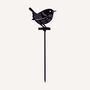 Recycled Metal Wren Silhouette Garden Stake, thumbnail 2 of 3