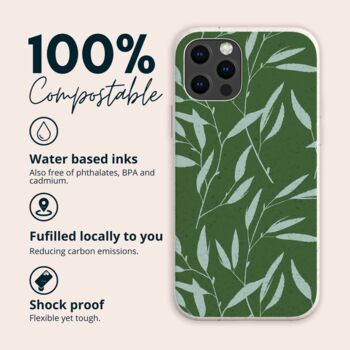 Olive Branches Eco Friendly, Biodegradable Phone Case, 2 of 8