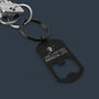 Black Bottle Opener Keyring 'I Have A Very Busy Snowcial Life' | Key Accessory | Gift For Dad | Fathers Day | Skiing, thumbnail 2 of 3