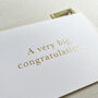 Gold Foil Congratulations Card, thumbnail 2 of 2
