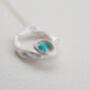 Turquoise And Recycled Silver Eternity Necklace, thumbnail 2 of 7