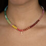 Mixed Agate Bead Necklace In Earthy Tones, thumbnail 2 of 7