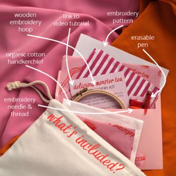 Embroider Your Own Handkerchief Kit, 2 of 6