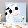 Personalised Farm Cow Nursery Canvas, thumbnail 2 of 7