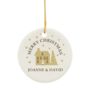 Personalised Gold Sparkly Ceramic Christmas Decoration, thumbnail 2 of 2