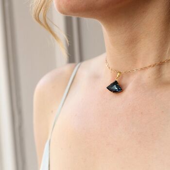 Navy Blue Art Deco Necklace, 2 of 2