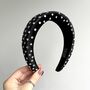 Crystal Studded Velvet Headband, thumbnail 7 of 8