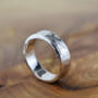 Textured 6mm Wide Silver Storybook Message Ring, thumbnail 2 of 6