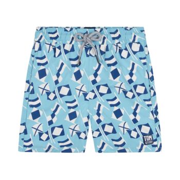 Father And Son Flags Print Matching Swim Shorts, 6 of 8