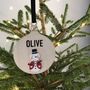 Personalised Wooden Snowman Bauble Tree Decoration, thumbnail 1 of 2
