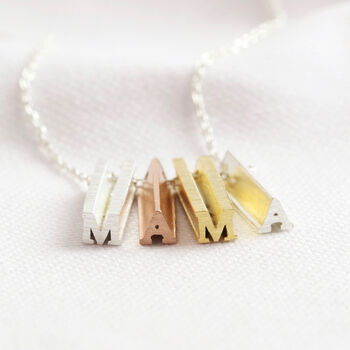 Personalised Initial Shape Bar Necklace, 3 of 10