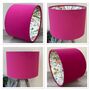 Ava Fuchsia Pink Velvet Double Sided Flower Lampshade, thumbnail 9 of 9