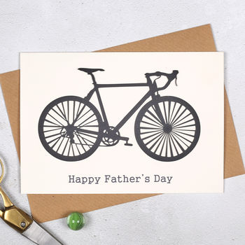Personalised Papercut Bicycle Fathers Day Card, 4 of 5