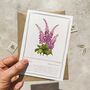Set Of Six Different Purple And Blue Floral Notecards, thumbnail 8 of 11
