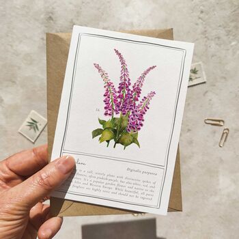 Set Of Six Different Purple And Blue Floral Notecards, 8 of 11