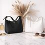 Personalised Pebble Faux Leather Shoulder Hobo Bag, thumbnail 2 of 5