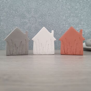 Set Of Three Mini Decorative Clay Houses, 6 of 10