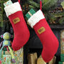 Set Of Five Christmas Stockings, thumbnail 5 of 12