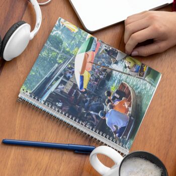 A5 Spiral Notebook Featuring A Thai Floating Market, 2 of 2
