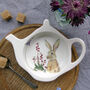 Brown Hare Bone China Teabag Tidy, thumbnail 1 of 7