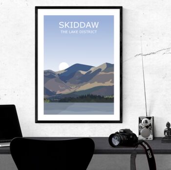 Skiddaw Lake District Landscape Art Print, 3 of 3