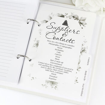 Personalised Floral Watercolour Wedding Planner, 10 of 12