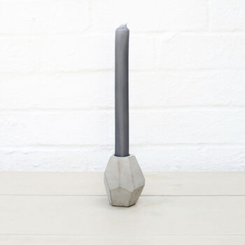 Sustainable Concrete Geometric Candle Stick Holder, 2 of 8