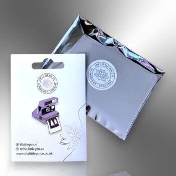 Retro Ghost Camera Halloween Enamel Pin Badge, Halloween Gifts, 5 of 8