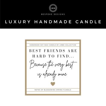 Friendship Gift Best Friends Quote Candle, 6 of 8