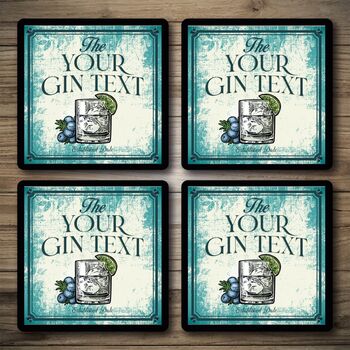 Personalised Bar Runner And Coasters Garden Gin, 2 of 8