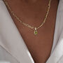 Peridot Heart Chunky Figaro Necklace, thumbnail 7 of 9