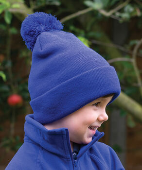 Personalised Pom Pom Beanie School Winter Hat, 2 of 3