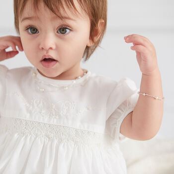 Sterling Silver Holy Communion Pearl Cross Necklace – Christening Or First Holy Communion Gift, 7 of 9