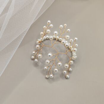 Pearl Bridal Wrist Corsage Bracelet, 2 of 12