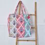 Block Printed Patchwork Floral Quilted Bag, thumbnail 1 of 4