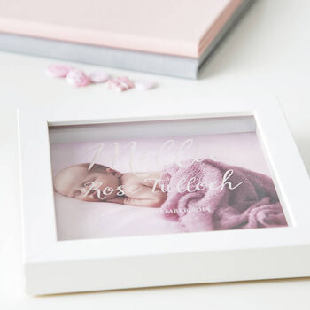 Personalised Baby Photo Box Frame, 2 of 3
