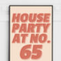 Personalised House Party Print, thumbnail 6 of 7