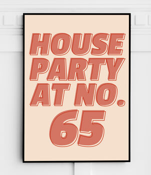 Personalised House Party Print, 6 of 7