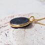 'The Circle' Sapphire September Birthstone Necklace, Gold Plated, thumbnail 3 of 7