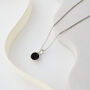 Black Swarovski Crystal Single Stone Pendant Necklace, thumbnail 3 of 4