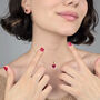 Heart Garnet January Birthstone Gold Plated Necklace, thumbnail 2 of 4