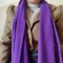 Nepali Cotton Scarf, Purple, Ethically Handmade, thumbnail 2 of 4