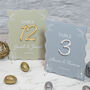 Wavy Edge Acrylic Wedding Table Number, thumbnail 4 of 5