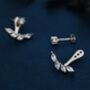 Marquise Cz Cluster Ear Jacket In Sterling Silver, thumbnail 4 of 11