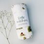 Woodland Bamboo Organic Cotton Muslin Swaddle Blanket, thumbnail 2 of 6